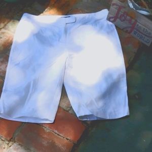 Peck & Peck white Bermuda shorts